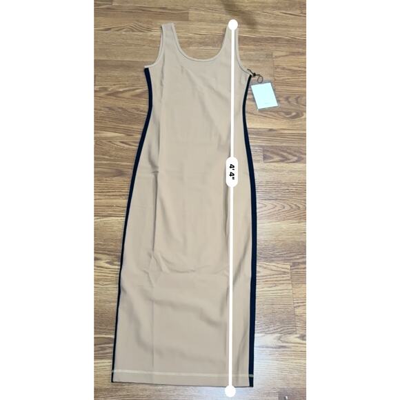 WARDROBE.NYC bodycon tan  and black Sport Midi Dress size small - Picture 6 of 13